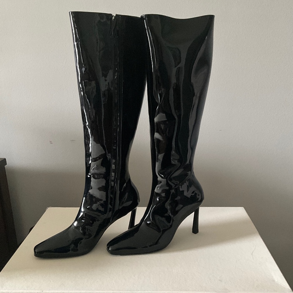 Women’s Black Suede Studio LiZ Size 8.5 Narrow NA++ Black Patent Leather Brazil